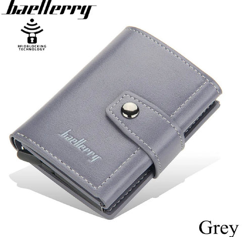 Billetera Baellerry de Cuero Genuino con tarjetero y protección anti espía