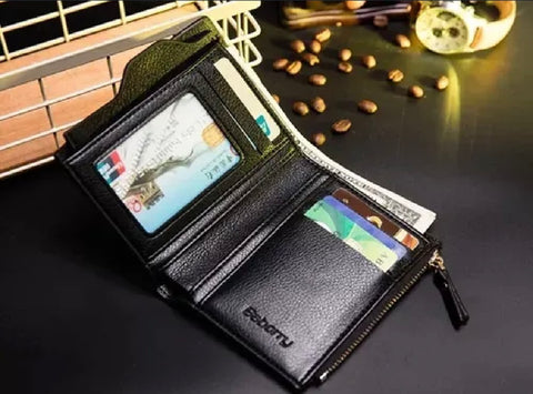Cartera unisex compartimento para billetes, monedero y tarjetas