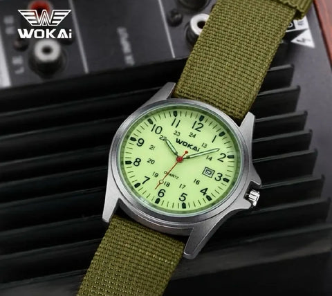 🔥2x1 Reloj Wokai color militar