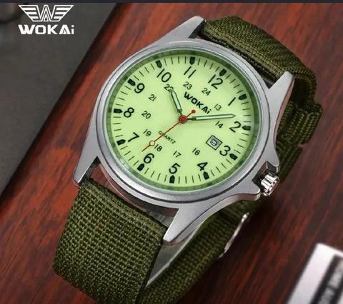🔥2x1 Reloj Wokai color militar