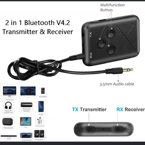Adaptador de Bluetooth 2 en 1